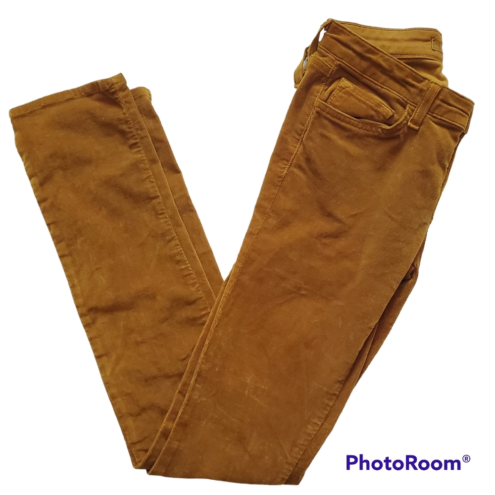 J Brand Corduroy Pencil Leg Jeans in Moss Brown Size 27